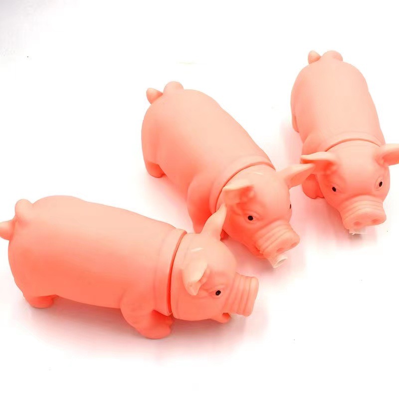 Perro de juguete de sonido-hacer miserable cerdo perro entrenamiento interactivo simulación de juguete animal juguete suministros para mascotas