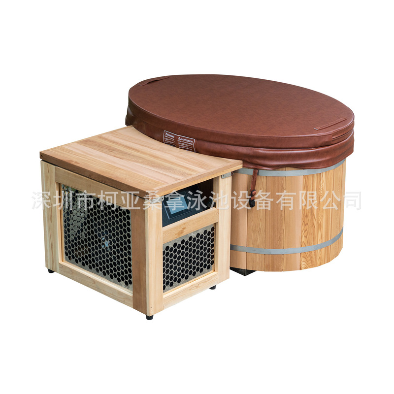 Ice Bath Tub Single Oval Stainless Steel Red Cedar Ice Bucket Cold Bath Tub Ice Bath Bucket Hot and Cold Water Ice Bath Tub Single Oval Stainless Steel Red Cedar Ice Bucket Cold Bath Tub Ice Bath Bucket Hot and Cold Water