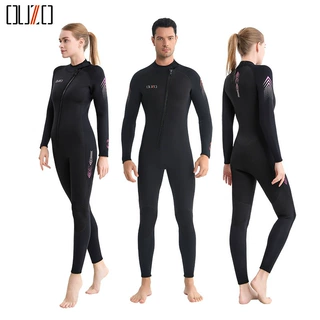 OUZO3mm潜水服男女加厚保暖CR超弹水母衣冬泳衣裤浮潜冲浪服湿衣