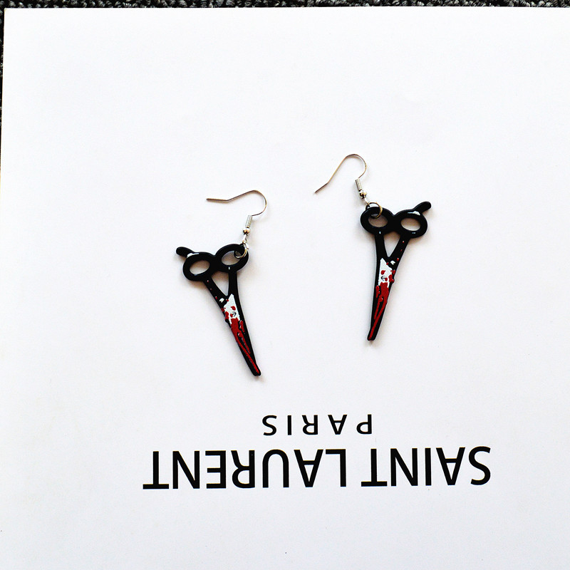Knife Pattern Women'S Gender Halloween Novelty Knife Arylic Festival Earrings Party Supplies Party Accessories