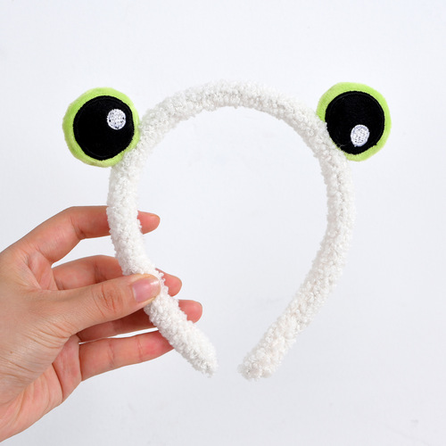 Korean Version Cute Cartoon Frog Eye Headband Fashion Women Face Washing Teddy Bear Big Eyes Creative Simple Hairband