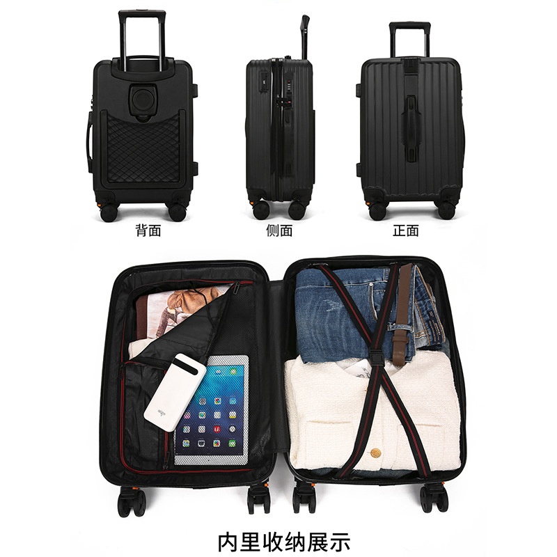 universal capacious suitcase on wheels