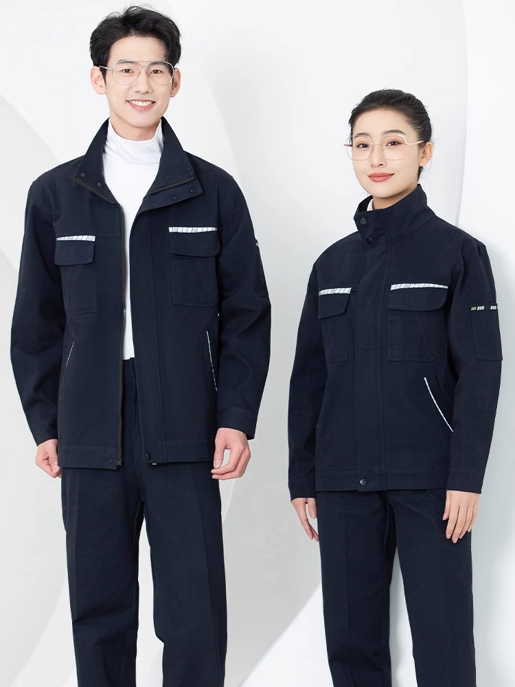 Primavera y otoño conjunto de ropa de trabajo masculina desgaste oficina de reparación de automóviles sitio de construcción de instalación de agua y electricidad trabajadores de seguro laboral personalizados / fabricados