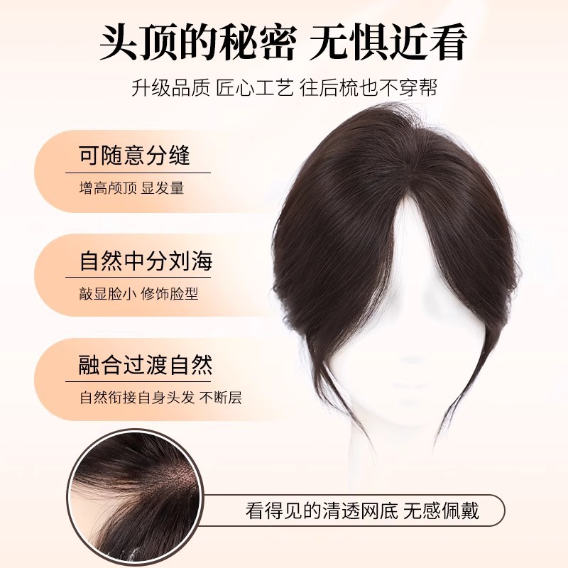Liu Hai, peluca, película femenina, reemisión superior, cantidad adicional, cabello esponjoso, imitación, cabello humano completo, cabello blanco, pelucas, flequillo falso