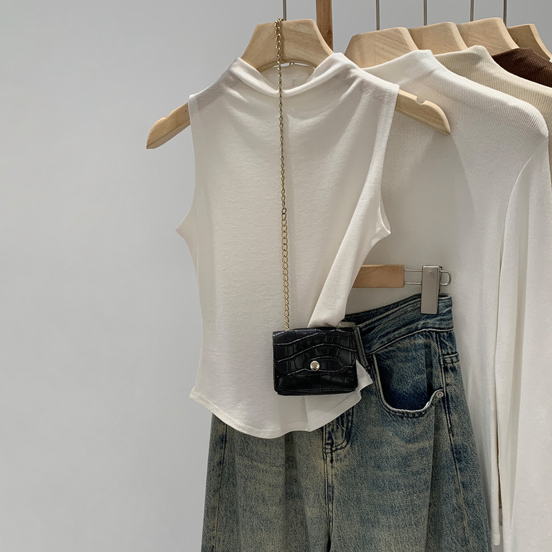 Lyocell Tencel Wool Sleeveless Camisole for Women, Summer 2026 New Style, Trendy Design, Slim Fit Outerwear Top