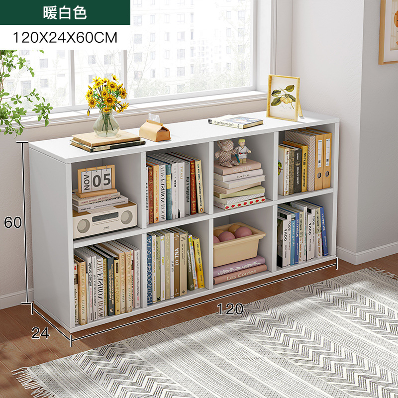 Estante de libros estante de estante de piso gabinete de celosía sala de estar simple armario de almacenamiento de libros multicapa almacenamiento de lectura gabinete de libros bajo