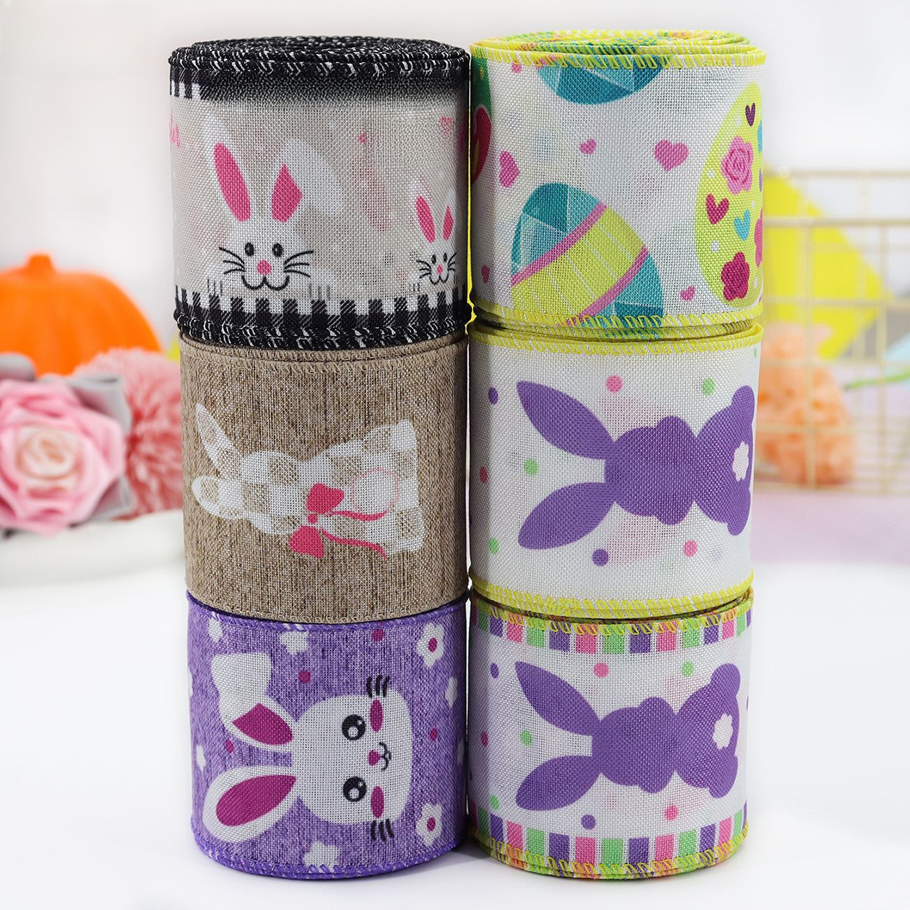 Ready stock supply of wire edge copy strap gift packaging Easter…
