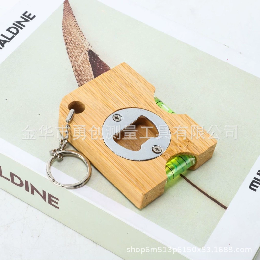 Деревянная открывалка для бутылок, открывалка для бутылок уровня, бытовая открывалка для пивных бутылок, открывалка для вина, бамбуковая многофункциональная открывалка для бутылок