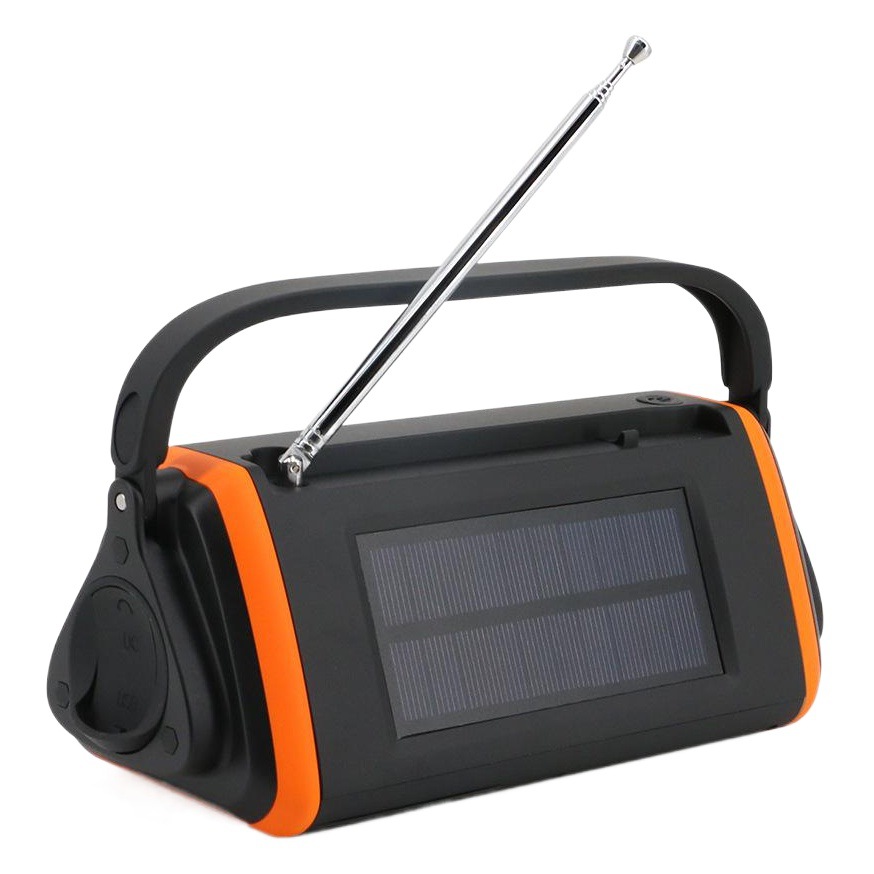 2025 クロスボーダー屋外緊急ラジオ懐中電灯 FM/AM ソーラーラジオ手回し充電ラジオ