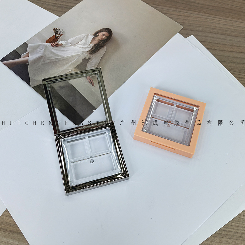 Square transparent eye shadow, face blush, contouring palette, 6g, three colors