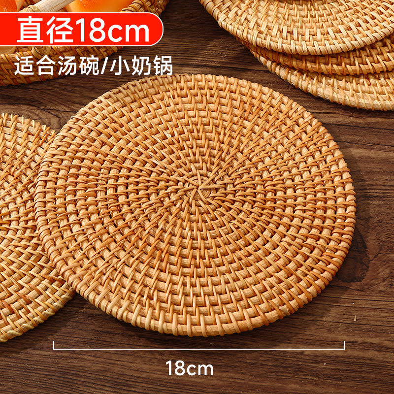 Alfombrilla de aislamiento térmico Alfombrilla de olla anti-escaldado para el hogar de ratán Alfombrilla de tazón Alfombrilla de mesa resistente a altas temperaturas Alfombrilla de plato resistente al calor Posavasos Soporte para tetera