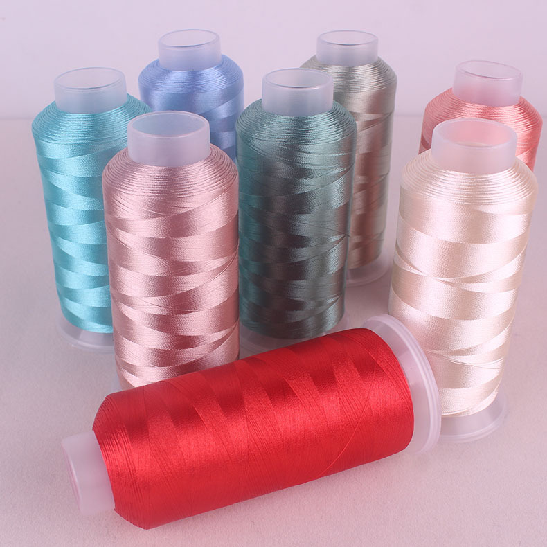 공장 도매 108/2 스트랜드 울트라 미세 아이스 실크 술 수직 라인 만들기 술 술 술 술 소재 자수 실