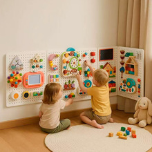 宝宝益智忙碌板手部精细专注力训练玩具刺猬拔钉子儿童早教拼插