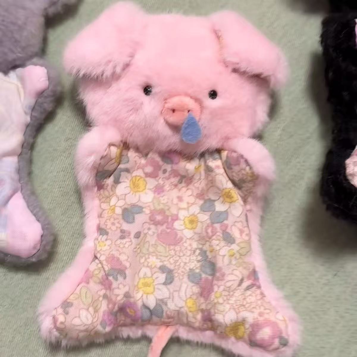 diy手工安抚小猪玩偶材料包小鼠超萌娃娃治愈安抚粉色手帕娃娃猪