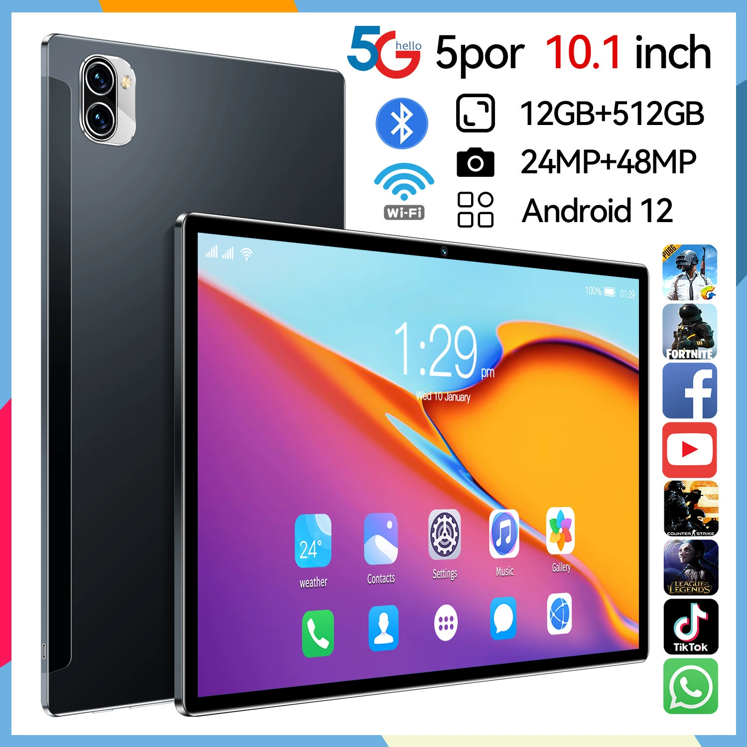Планшетный ноутбук оптом ( торговля), 10.1 дюйма, Android, Bluetooth, широкий экран