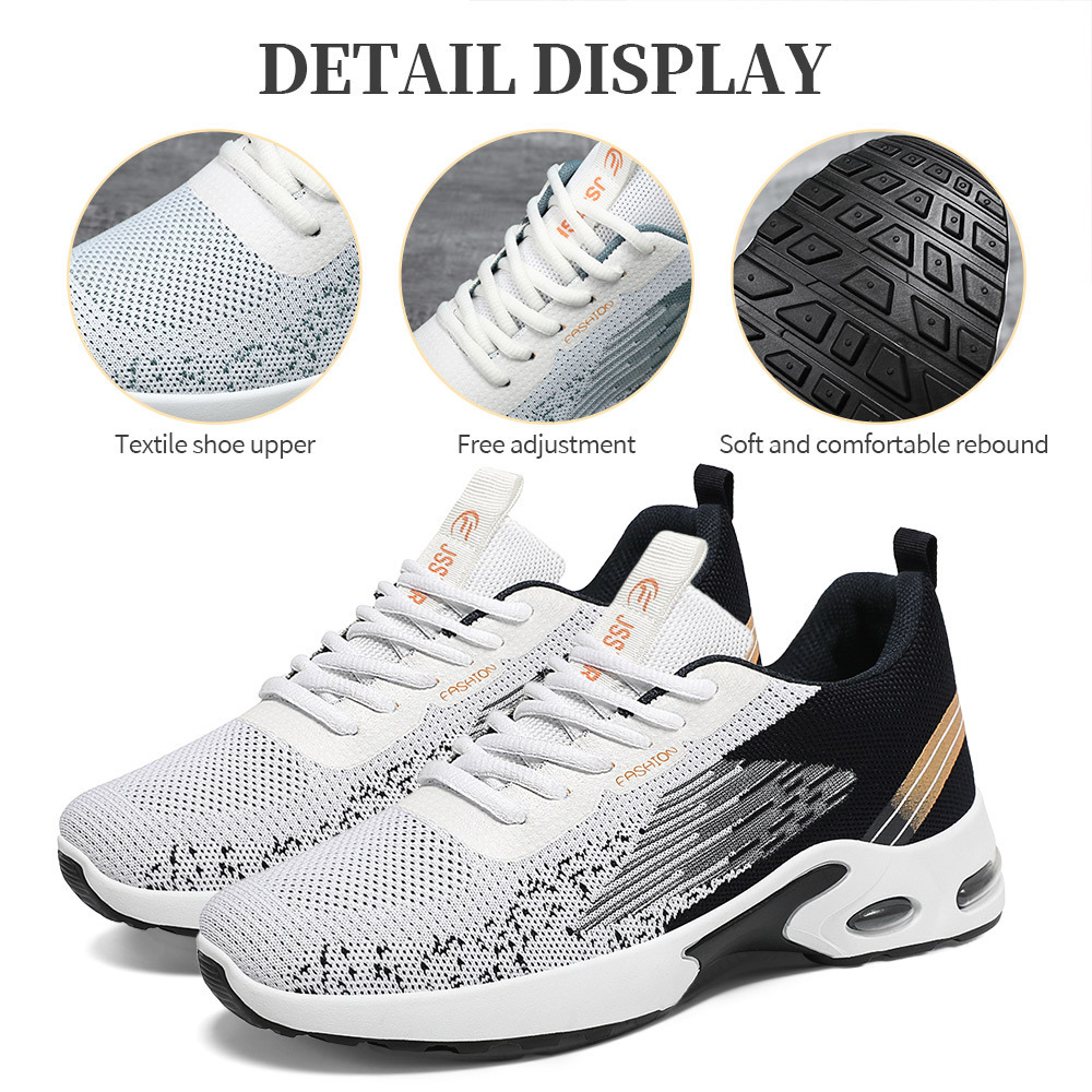 Zapatos Deportivos para Hombre, Primavera, Talla Grande, Tejido Transpirable, Zapatos para Correr, Cómodos, con Amortiguación de Aire, Venta al por Mayor Transfronteriza, Zapatos Casuales