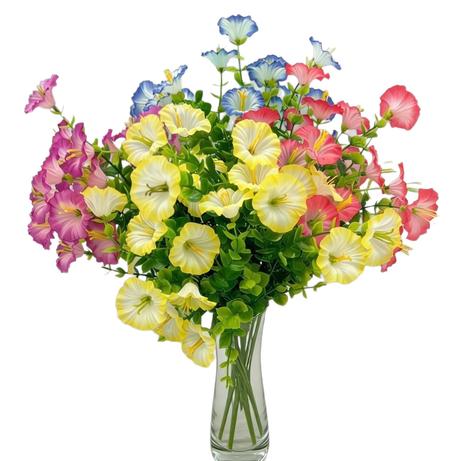 Transfronterizo Amazon simulación de eucalyptus flores falsas flores artificiales manijas de flores para el hogar jardín decoración de flores simuladas al aire libre