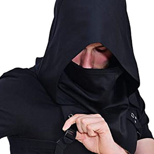 Halloween cos cyberpunk hooded cloak medieval role-playing game peripherals with the same costume hat