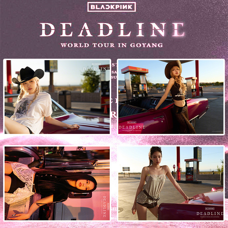 Bp Pink Ink "Deadline" World Tour Self-Adhesive Poster Sticker Lisa Jennie Rose Jisoo