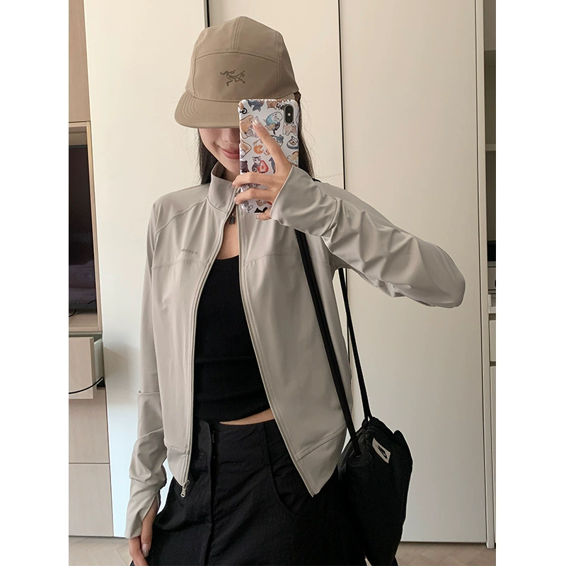 Женская летняя солнцезащитная одежда, дышащая, с защитой от УФ-лучей, тонкая оригинальная пряжа, солнцезащитная одежда из ледяного шелка, прохладная и тонкая.