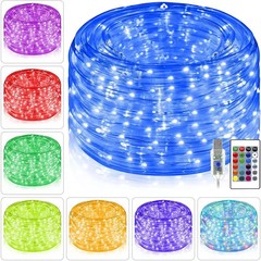 跨境RGB七彩同步管子燈RGB16色軟管燈 戶外庭院裝飾燈 蹦床燈