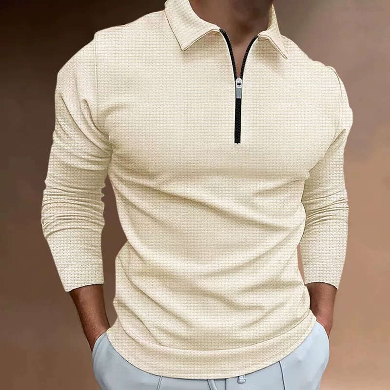 Long-sleeve with zipper, polo, T-shirt, wish, European style, autumn, Amazon