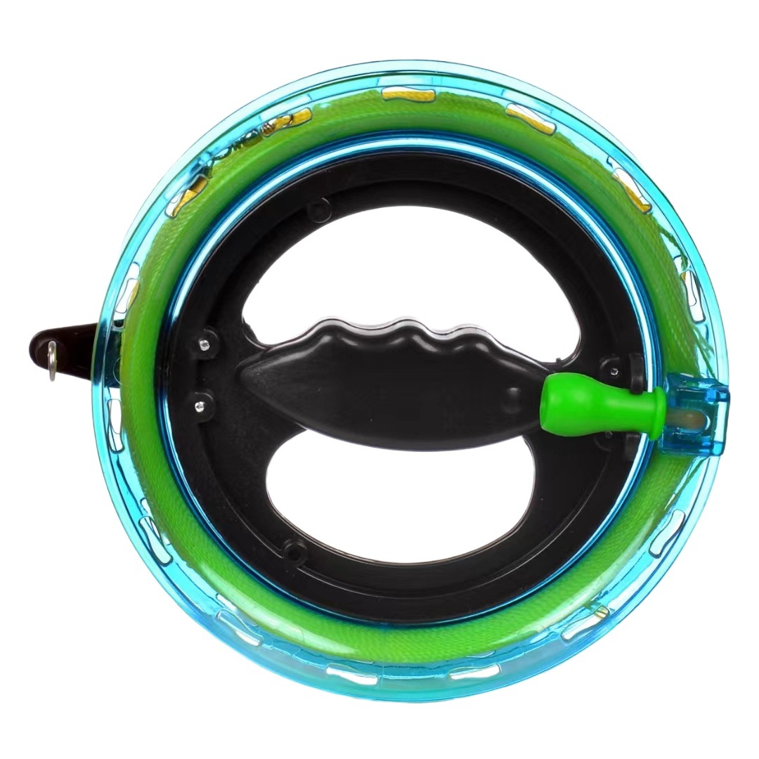 Carrete de kite rueda de mano de bola azul 200 m hilo rueda de agarre rueda azul rueda cometa volando rueda silenciosa en stock