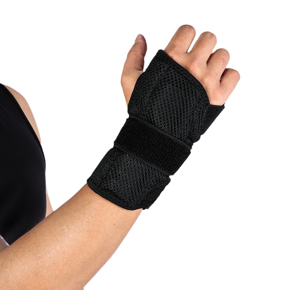 Vilico verano hombres y mujeres deportes protector de mano protector de la placa de aluminio correa de soporte fijo cómodo transpirable anti-esguince equipo de protección