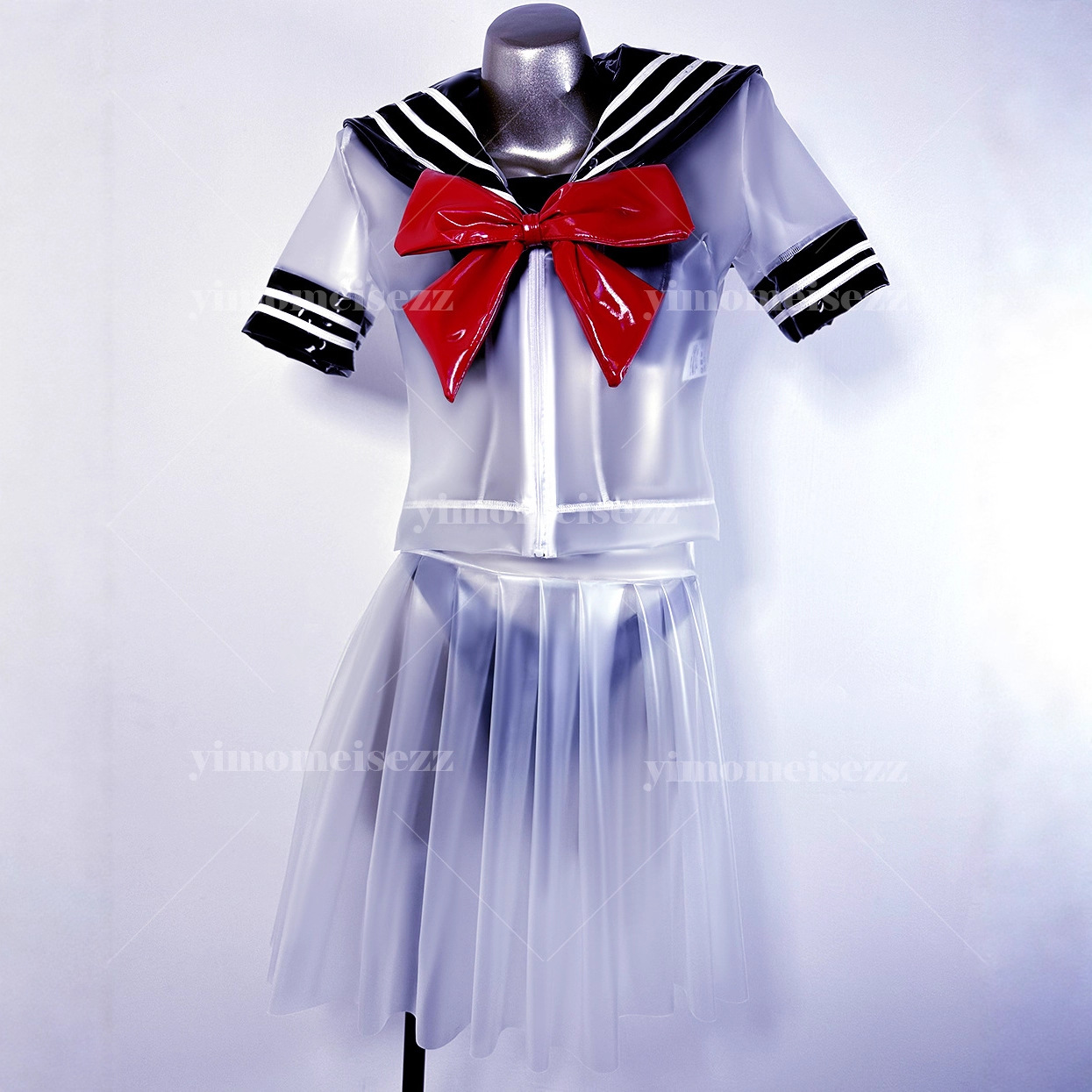 Transparent Sailor Suit Jk Skirt Cos Female Split Pleated Skirt Sexy Uniform Temptation Suit Manufacturer Wholesale 034