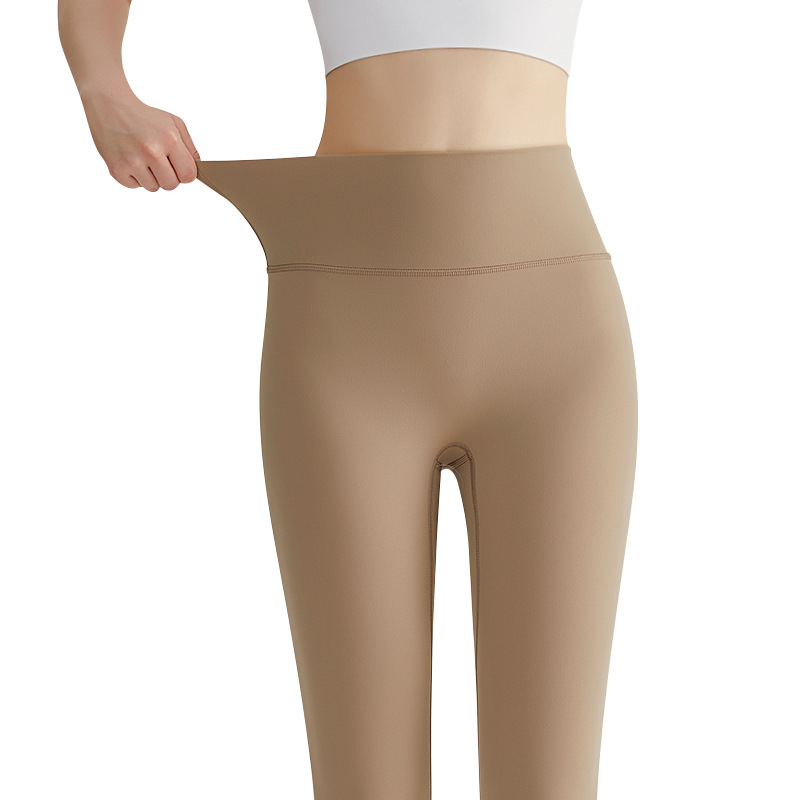 LAHN fitness yoga pants mujeres cintura alta levantamiento de glúteos ajustado sin línea incómoda ropa exterior de alta elasticidad pantalones de yoga de talla única amigables con la piel