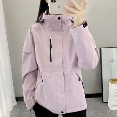 冲锋衣外套女新款秋冬可拆卸两件套户外加绒加厚保暖登山运动服男