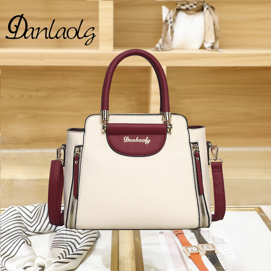 [Pelo de Guangzhou] bolso de las mujeres 2023 nueva moda hombro mensajero bolso mediana edad madre bolsa de gran capacidad