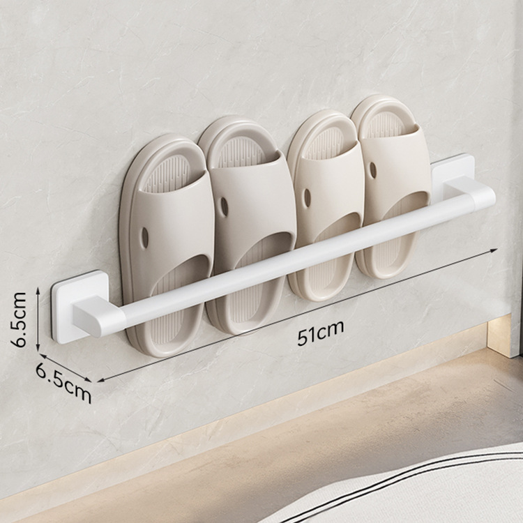 Cuarto de baño Zapatilla de baño Baño puerta del inodoro sin perforar zapatos montados en la pared drenaje de almacenamiento de rack artefacto