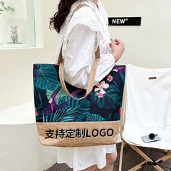 Cross-border new style large capacity women's fashionable printed shoulder tote bag shopping handbag street stall wholesale
