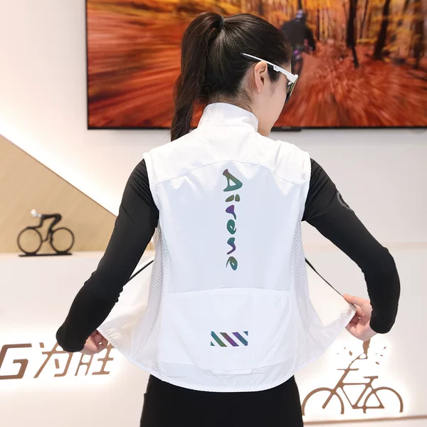 2024 new spring and summer-AIRONE men's and women's spring and summer ultra-light quantitative windproof riding vest White