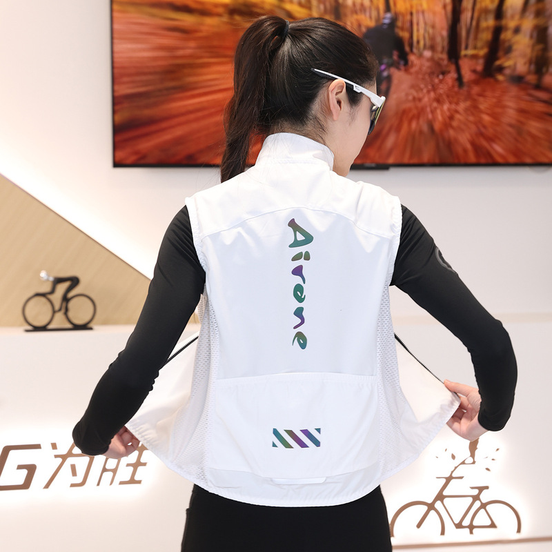 2024 new spring and summer-AIRONE men's and women's spring and summer ultra-light quantitative windproof riding vest White