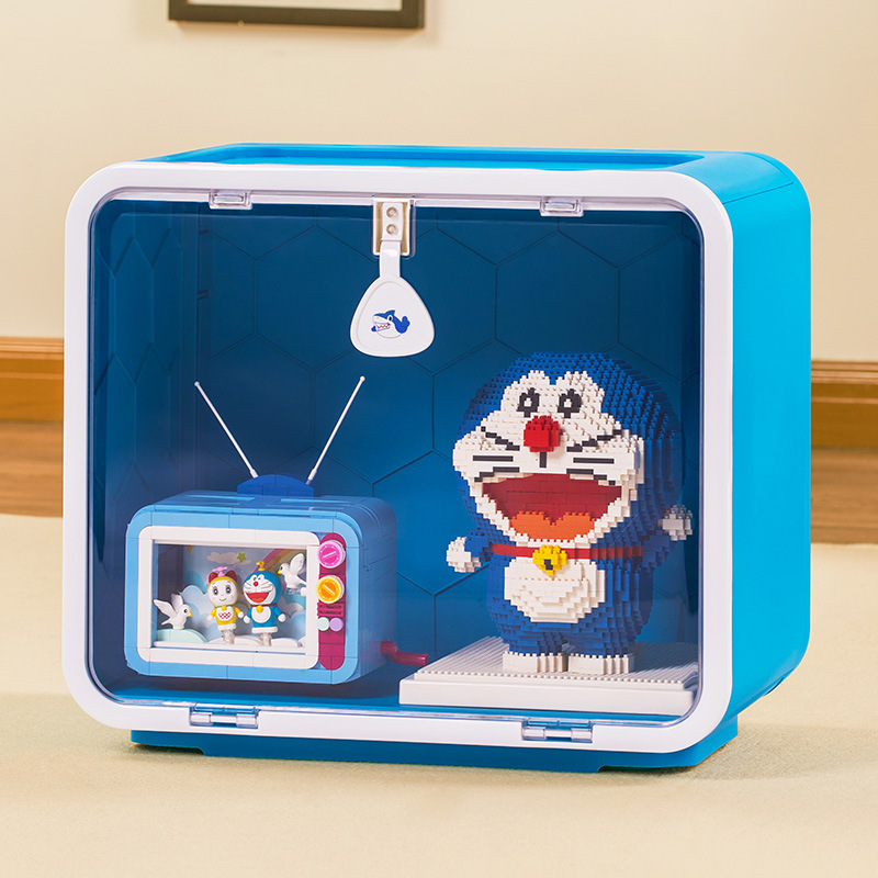 おもちゃ収納ボックスレゴブロック手作りブラインドボックス置物防湿防塵ディスプレイキャビネット折りたたみ可能多目的ボックス|undefined