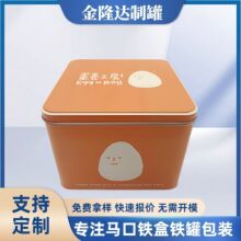 定制食品正方形马口铁盒曲奇饼干糖果包装盒年货礼品饼干罐铁罐子
