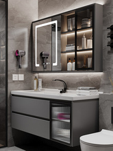 my德国浴室柜组合智能带灯陶瓷一体盆镜柜洗漱台洗手洗脸盆柜