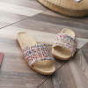 Summer breathable cotton children's slippers indoor, footwear, cotton and linen, Chanel style