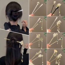 2026新款古风流苏发簪盘发高级感木簪新中式簪子汉服旗袍发钗头饰