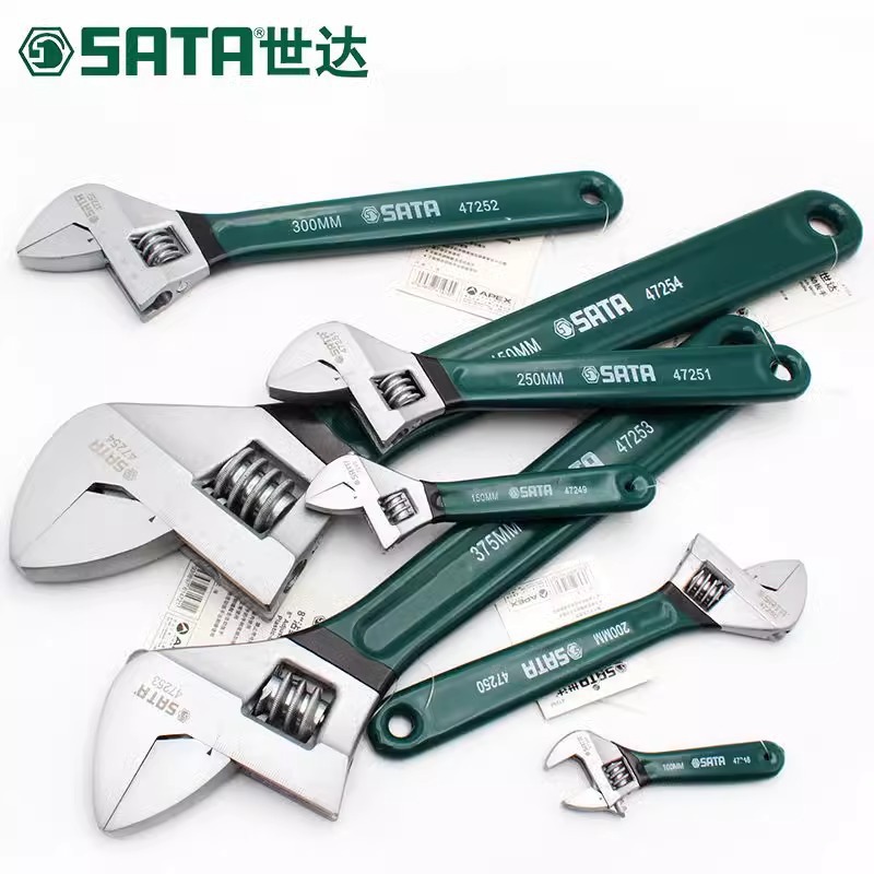 SATA世达工具多功能活动扳手活口扳手6/8/10/12/15寸维修工具呆扳