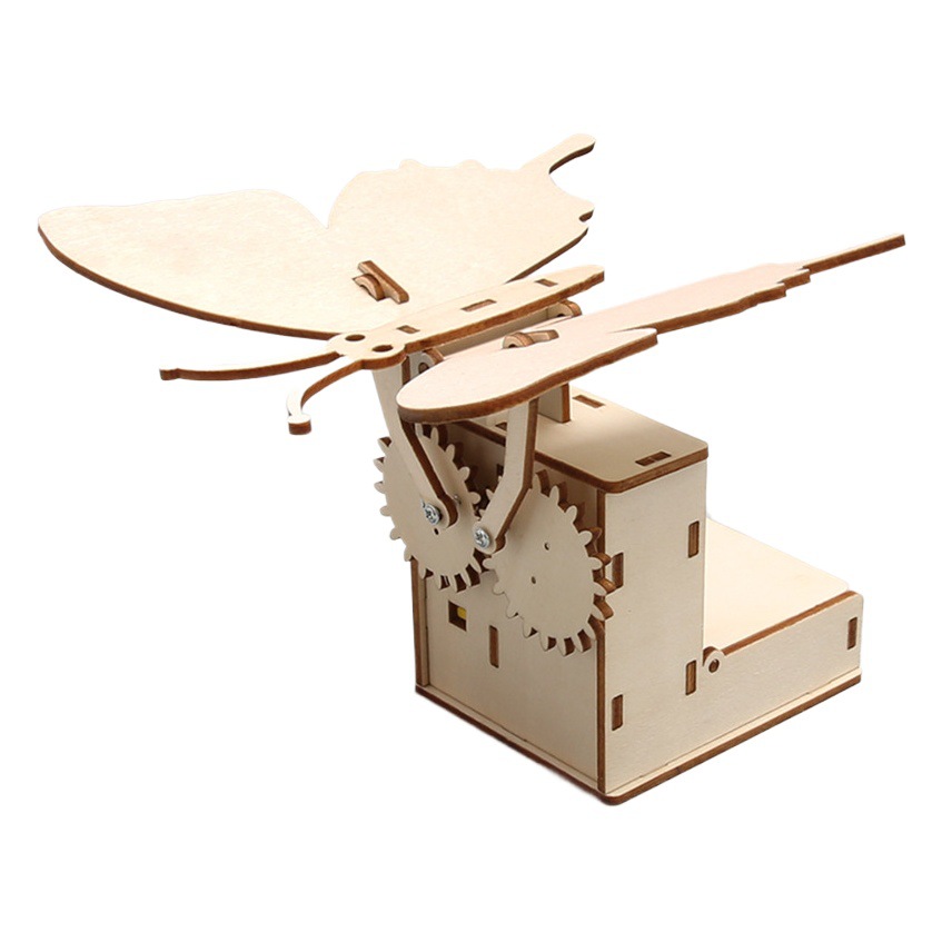 Material de ensamblaje de experimento científico de mariposa mecánica biónica eléctrica casera Paquete de tecnología de bricolaje para niños pequeño material de enseñanza de producción