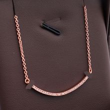 T家高版本微笑笑脸项链女蒂凡尼提夫尼锁骨链玫瑰金tiffantiffn