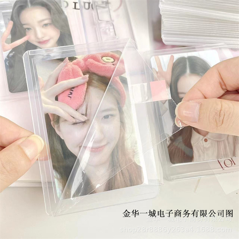 3inch 白色光透明両面ラミネートハードカードスリーブ高透明アイドルカードハードプラスチック透明保護スリーブ手頃な価格の良いもの|undefined