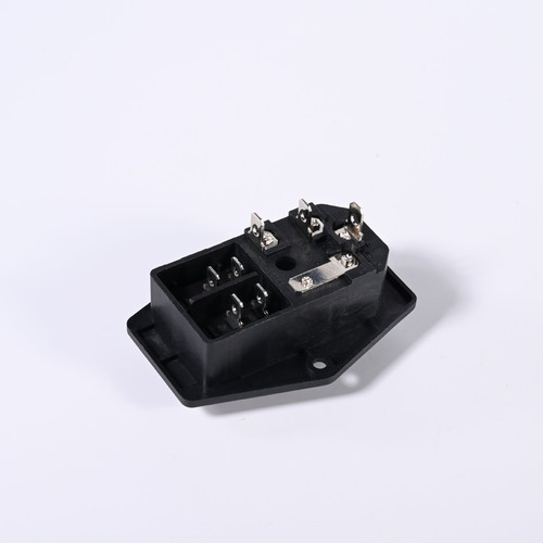 Botao C14 fuse socket with light switch, three-in-one AC power socket, three-copper foot locking male socket