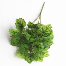 仿真植物绿植盆栽隔断插花装饰叶子植物墙配材5叉海棠叶