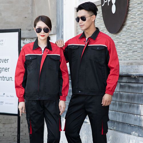 Workwear suit for men, spring long-sleeved auto repair suit, factory workshop work pants with elastic waist, workwear labor protective clothing