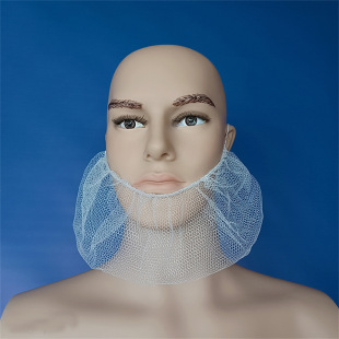 Factory wholesale head-mounted anti-hair loss beard cover breathable nylon mesh beard cover disposable beard cover