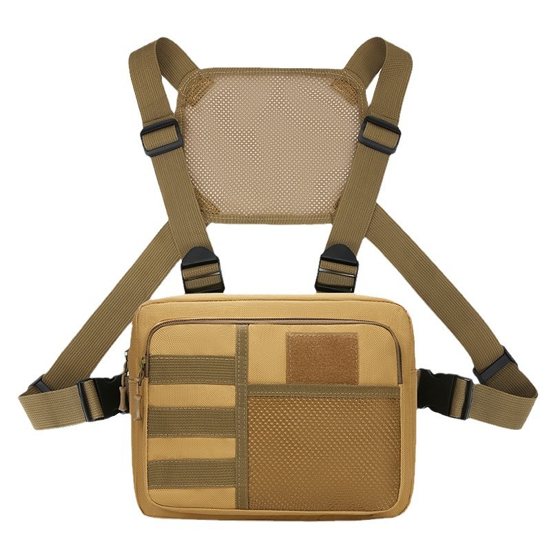 Nuevo estilo spot bolsa de pecho táctica bolsa de chaleco deportivo para correr bolsa de funciones de camuflaje chaleco casual de moda bolsa de pecho al por mayor